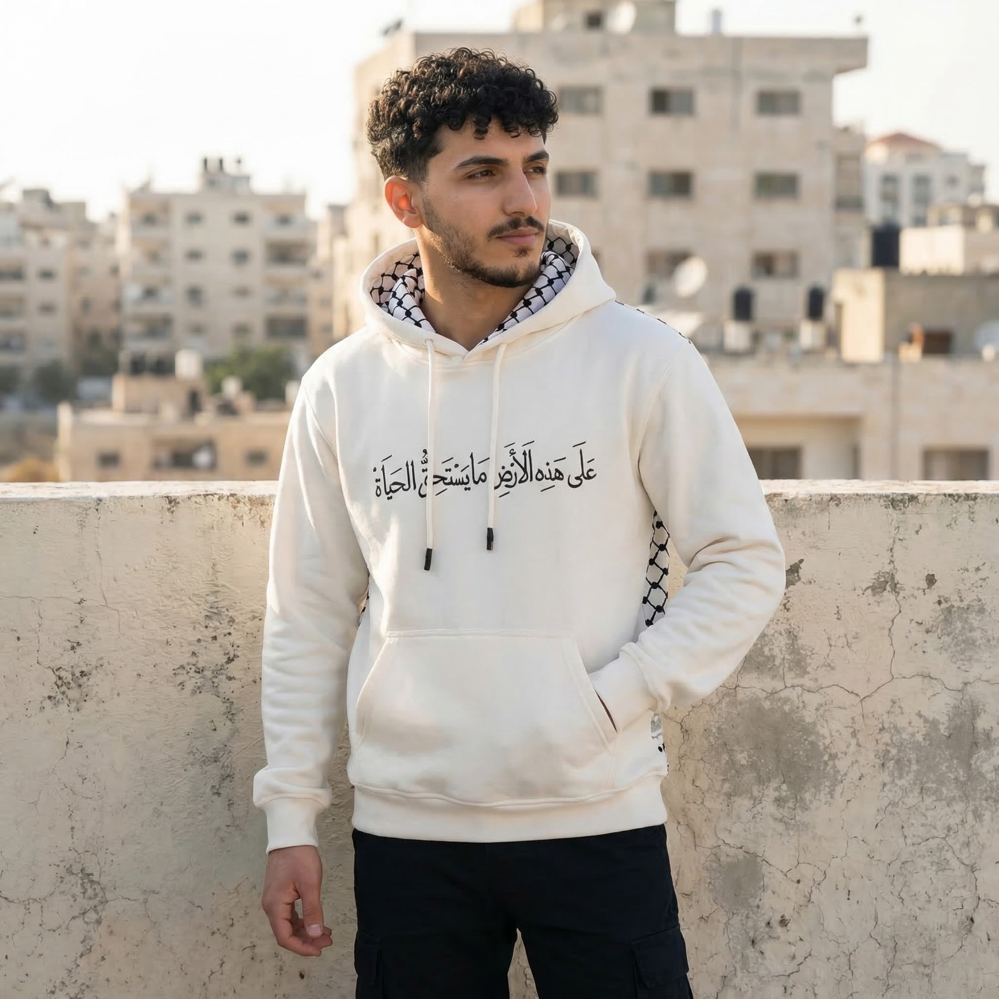 The Heritage Keffiyeh Hoodie Oversized - View 1